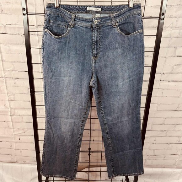 Chico’s Platinum Denim Jeans | Size 2 Short | Classic Straight Leg 32 x 27 - Picture 1 of 10